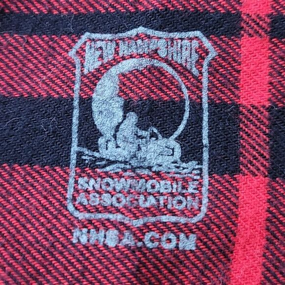 Port Authority red and black plaid shirt - Picture 7 of 8